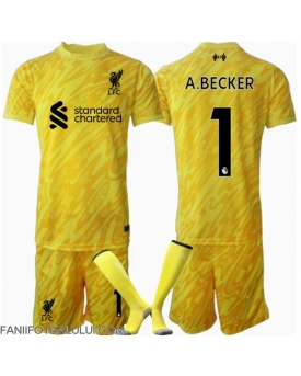 Liverpool Alisson Becker #1 Portarii Echipament de Fotbal Replică 2024-25 Copii Treilea (+ Șorturi)